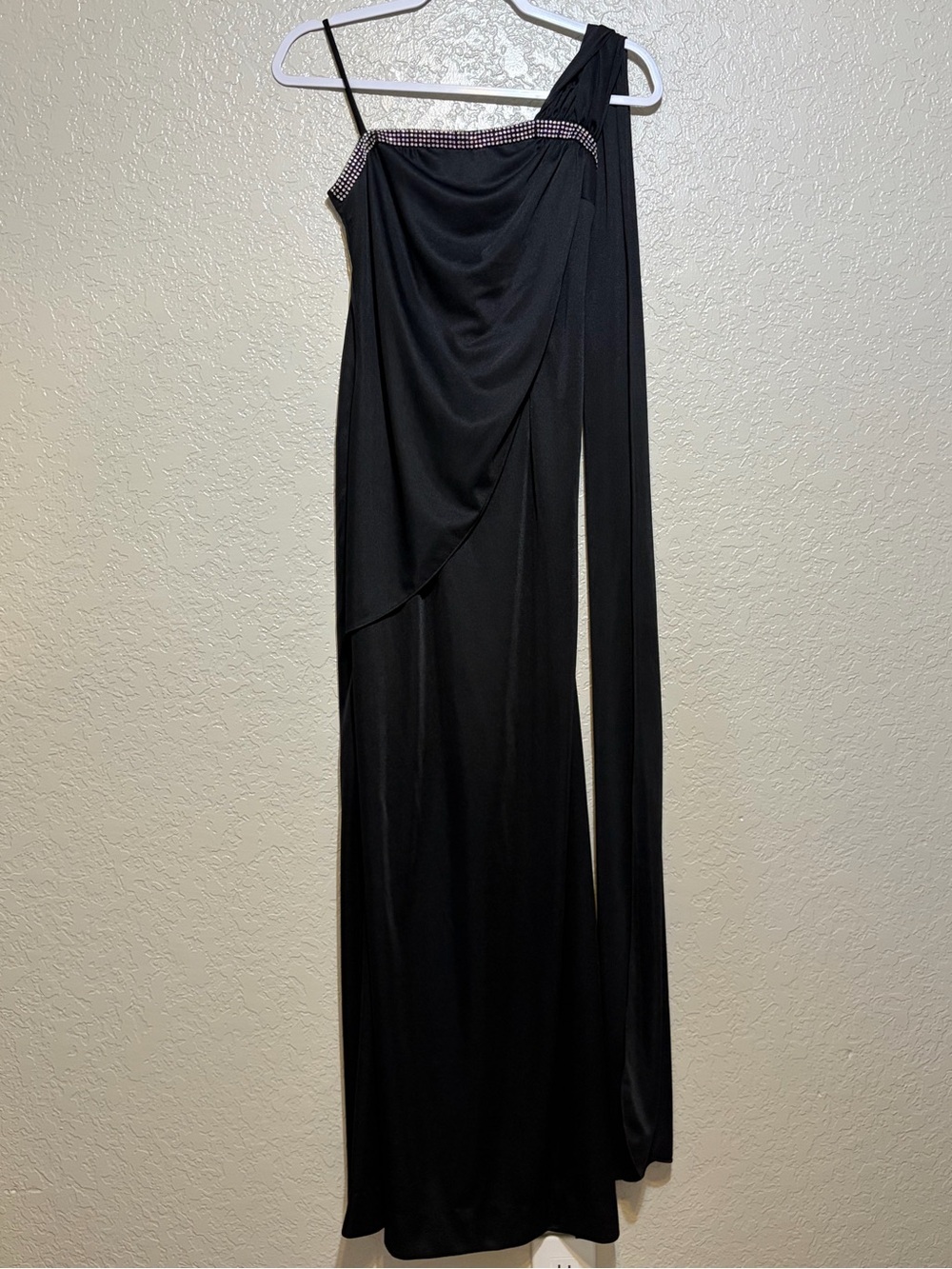 Vintage Claradura California One-Shoulder Evening Gown
